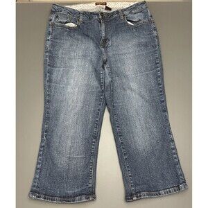 Zana Di Women's Washed Blue Cropped Jeans